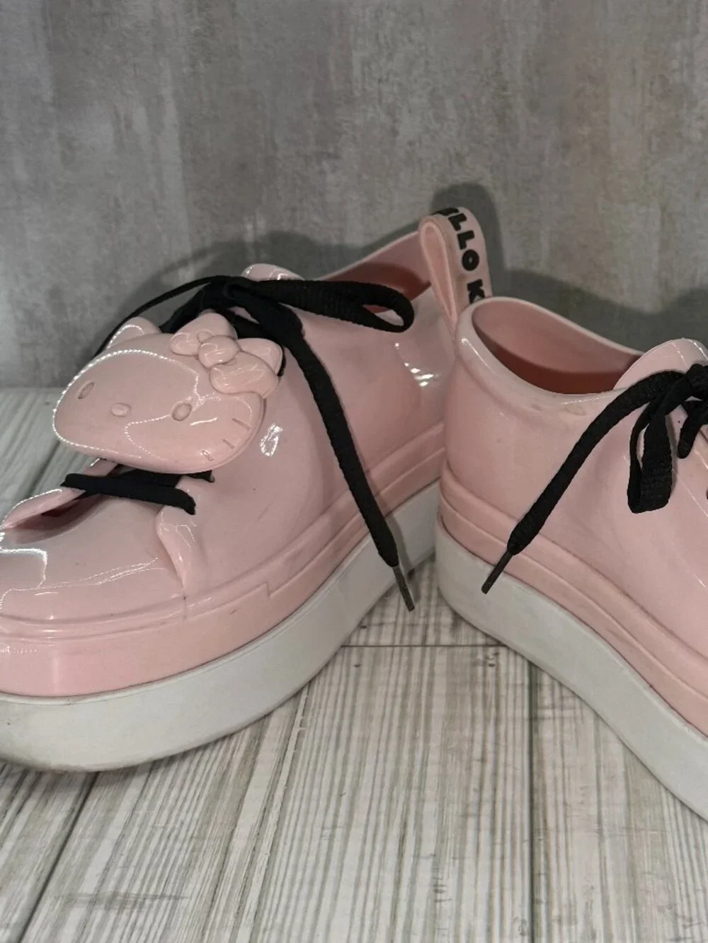 Melissa x Hello Kitty Pink Platform Jelly Shoes Women’s 7 EUR 38 Sanrio